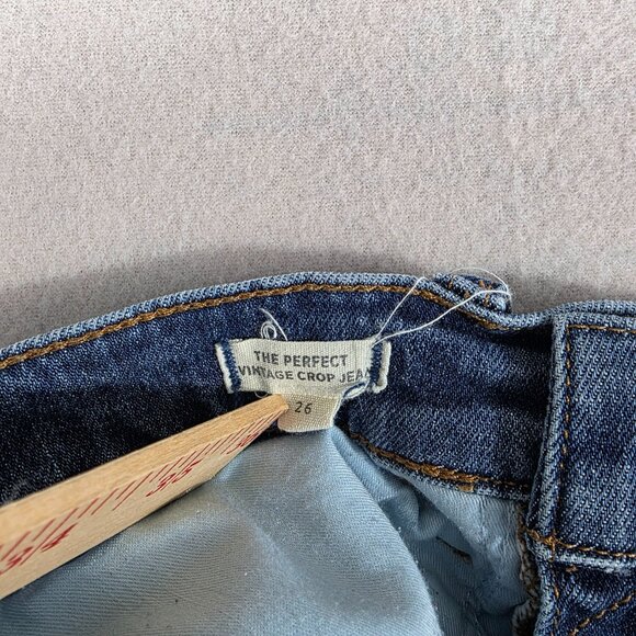 Madewell Jeans Womens 26 Blue Denim High Rise The Perfect Vintage Crop Jean - Picture 10 of 13